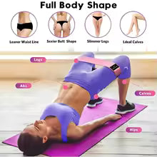 3 db-os szövet alapú  guggolószalagok, csípő-, popsi-, far-, comb-